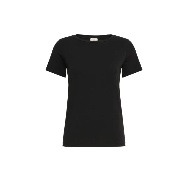 Max Mara Multib Stretch Jersey Basic T-Shirt in Black | T-shirts | Coveti