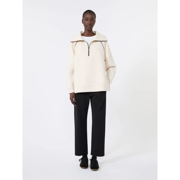 Max Mara Multib Stretch Jersey Basic T-Shirt in White | T-shirts | Coveti