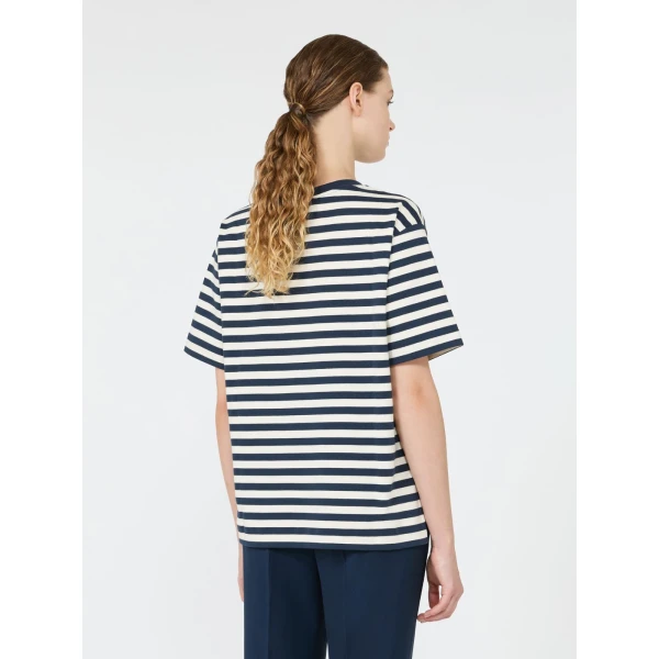 Max Mara Multid Jersey Boxy T-Shirt in Navy | T-shirts | Coveti