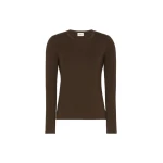 Max Mara Multie Stretch Viscose Jersey T-Shirt in Dark Brown | T-shirts | Coveti