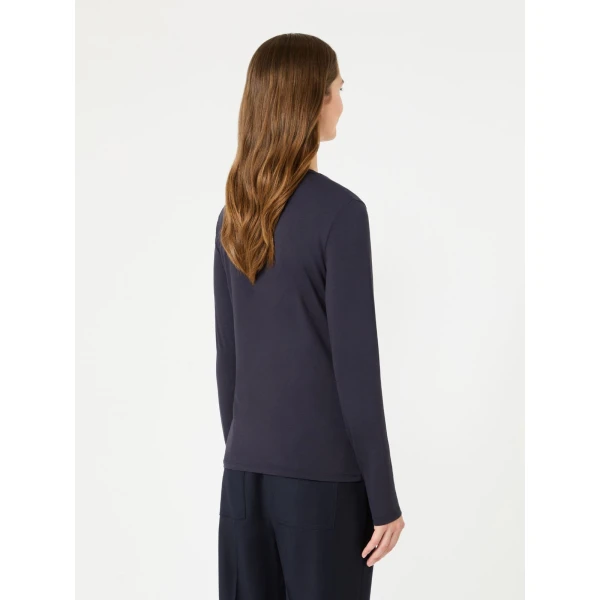Max Mara Multie Stretch Viscose Jersey T-Shirt in Navy | T-shirts | Coveti