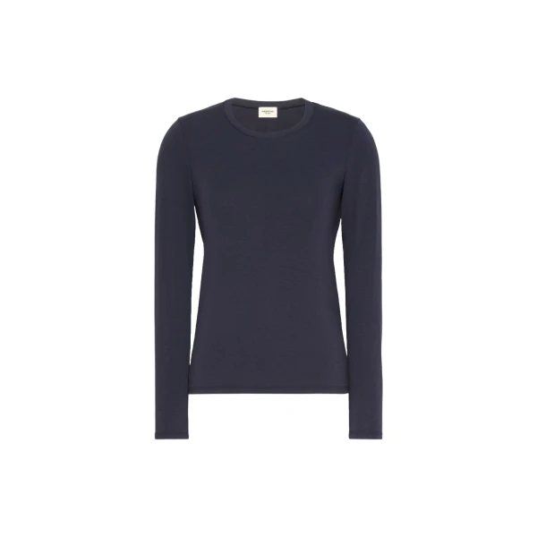 Max Mara Multie Stretch Viscose Jersey T-Shirt in Navy | T-shirts | Coveti