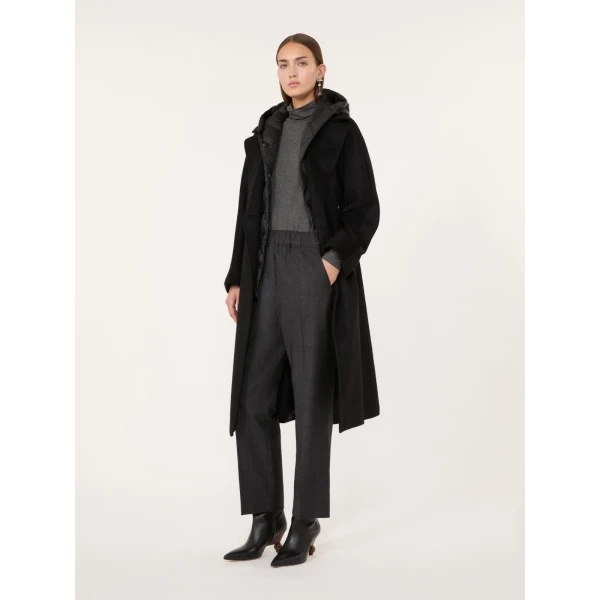 Max Mara Multif Stretch Viscose Jersey Turtleneck Top in Dark Grey | Tops | Coveti