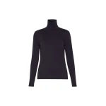 Max Mara Multif Stretch Viscose Jersey Turtleneck Top in Navy | Tops | Coveti