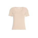 Max Mara Multij Fine Rib-Knit Jersey T-Shirt in Pink | T-shirts | Coveti