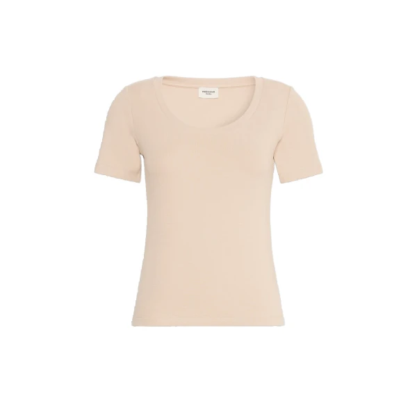 Max Mara Multij Fine Rib-Knit Jersey T-Shirt in Pink | T-shirts | Coveti