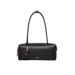 Max Mara Natural Leather Bowler Bag in Black | Totes & Top-Handle Bags | Coveti