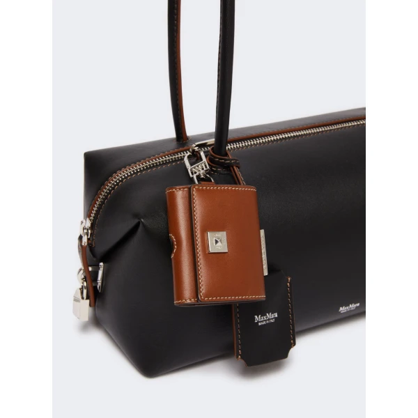 Max Mara Natural Leather Bowler Bag in Black | Totes & Top-Handle Bags | Coveti