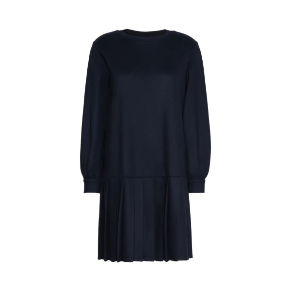 Max Mara Navetta Jacquard Jersey Mini Dress in Navy | Mini Dresses | Coveti