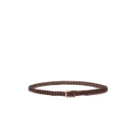 Max Mara Navetta Woven Leather Belt in Amber Brown | Belts | Coveti