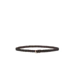 Max Mara Navetta Woven Leather Belt in Coffee | Belts | Coveti