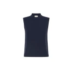 Max Mara Nazione Sleeveless Stretch Viscose Jumper in Navy | Sweaters | Coveti