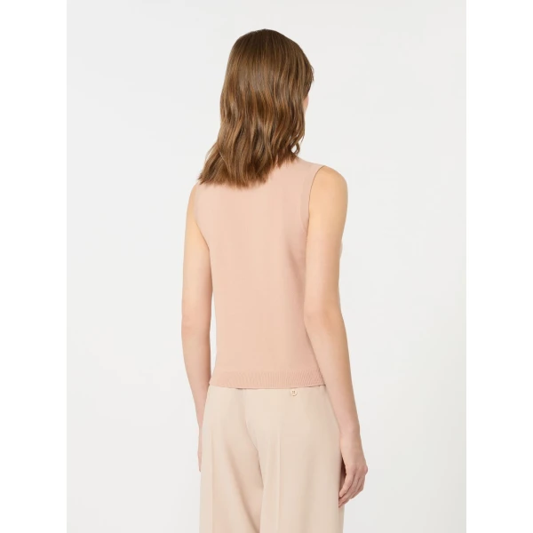 Max Mara Nazione Sleeveless Stretch Viscose Jumper in Pink | Sweaters | Coveti