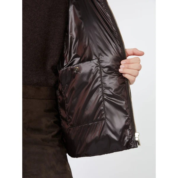 Max Mara Nebbie Hooded Water-Repellent Puffer Jacket in Brown | Jackets | Coveti