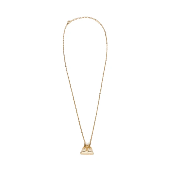 Max Mara Necklace with Pasticcino Bag Charm in Gold | Women | Coveti