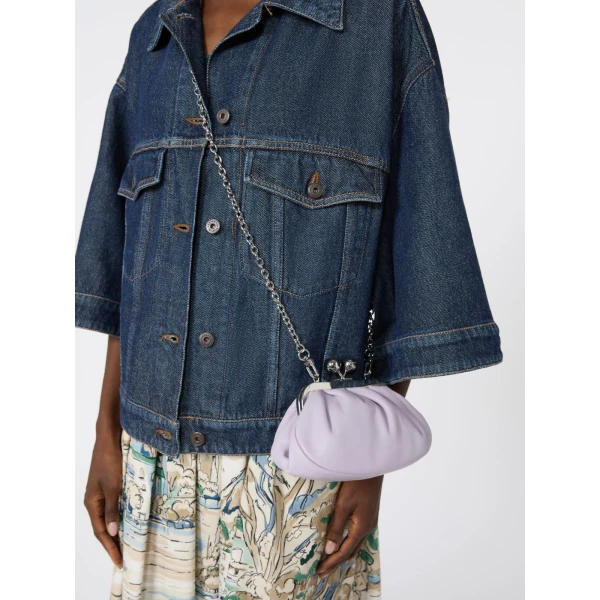 Max Mara Nembi Extra Small Shiny Sheepskin Pasticcino Bag in Lilac | Mini Bags | Coveti
