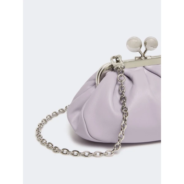 Max Mara Nembi Extra Small Shiny Sheepskin Pasticcino Bag in Lilac | Mini Bags | Coveti