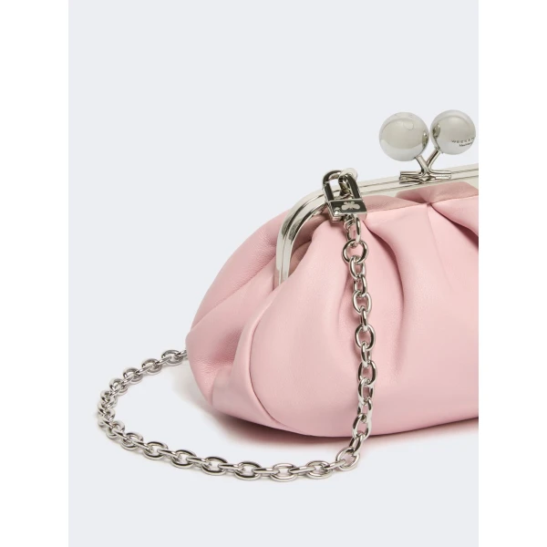 Max Mara Nembi Extra Small Shiny Sheepskin Pasticcino Bag in Pink | Mini Bags | Coveti