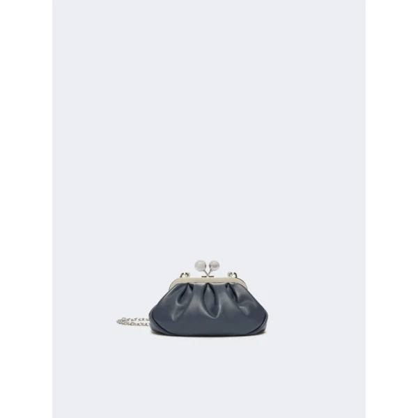 Max Mara Nembi Extra Small Shiny Sheepskin Pasticcino Bag in Ultramarine | Mini Bags | Coveti