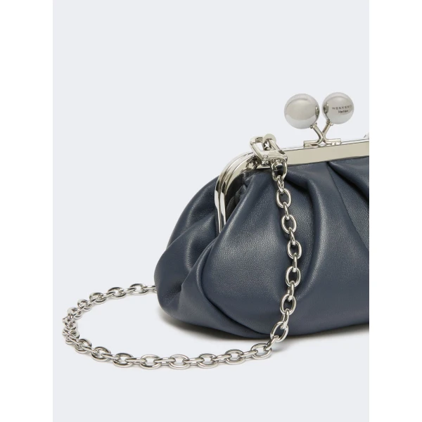Max Mara Nembi Extra Small Shiny Sheepskin Pasticcino Bag in Ultramarine | Mini Bags | Coveti