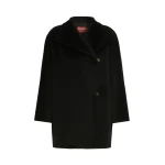 Max Mara Nembo Cocoon Wool Coat in Black | Wool Coat | Coveti