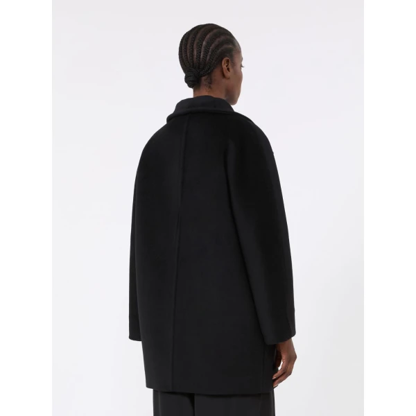 Max Mara Nembo Cocoon Wool Coat in Black | Wool Coat | Coveti