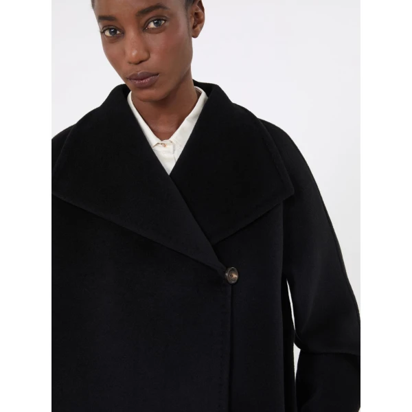 Max Mara Nembo Cocoon Wool Coat in Black | Wool Coat | Coveti