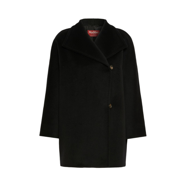 Max Mara Nembo Cocoon Wool Coat in Black | Wool Coat | Coveti