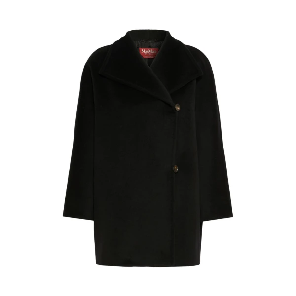 Nembo Cocoon Wool Coat in Black