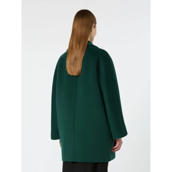 Max Mara Nembo Cocoon Wool Coat in Green | Wool Coat | Coveti