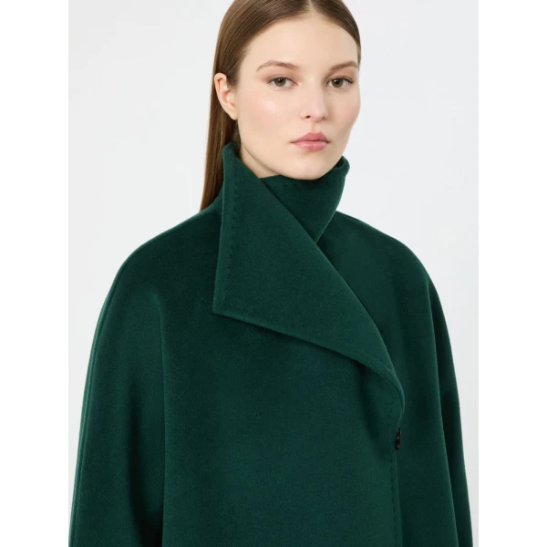 Max Mara Nembo Cocoon Wool Coat in Green | Wool Coat | Coveti