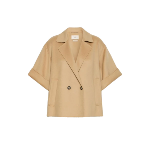 Max Mara Neo Short Double Wool Coat in Camel | Wool Coat | Coveti
