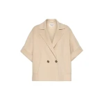 Max Mara Neo Short Double Wool Coat in Sand | Wool Coat | Coveti
