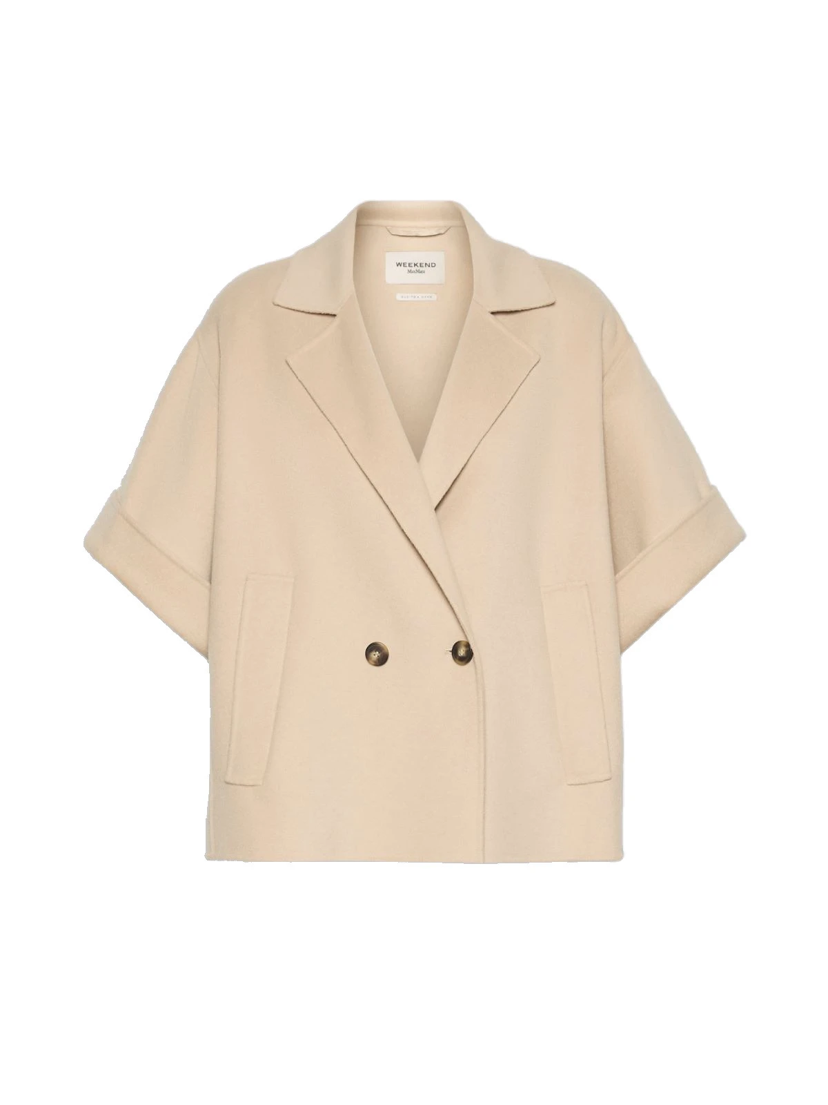 Max Mara Neo Short Double Wool Coat in Sand Max Mara Neo Short Double Wool Coat in Sand | Wool Coat | Coveti