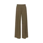 Max Mara Netto Glen Plaid Wool Trousers in Khaki | Tailored pants | Coveti