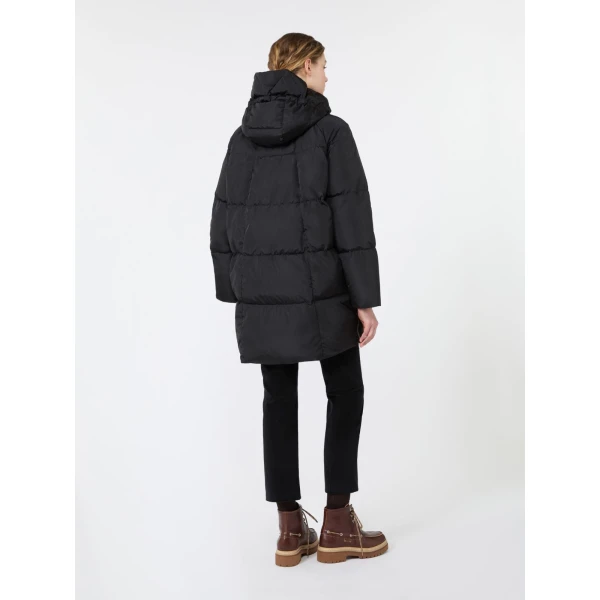 Max Mara Newbembo Water-Repellent Taffeta Midi Parka in Black | Coats | Coveti