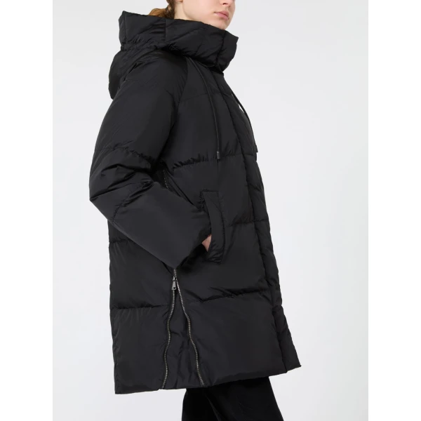 Max Mara Newbembo Water-Repellent Taffeta Midi Parka in Black | Coats | Coveti