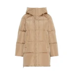 Max Mara Newbembo Water-Repellent Taffeta Midi Parka in Camel | Women | Coveti