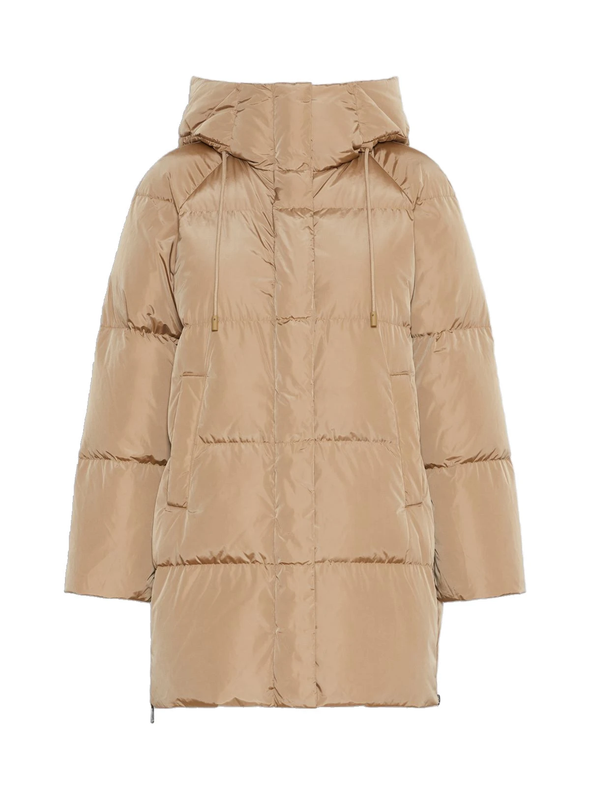 Max Mara Newbembo Water-Repellent Taffeta Midi Parka in Camel Max Mara Newbembo Water-Repellent Taffeta Midi Parka in Camel | Women | Coveti