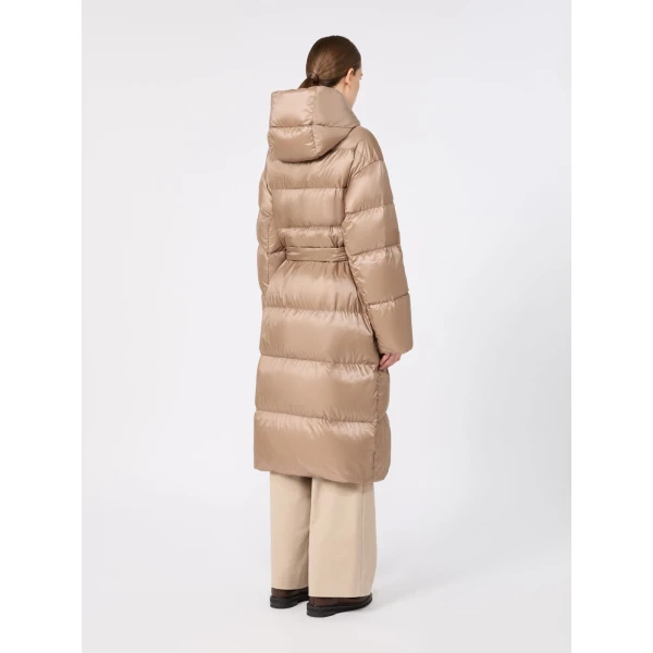 Max Mara Nido Long Water-Repellent Puffer in Clay | Coats | Coveti