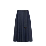 Max Mara Ninfe Cotton Denim Flared Skirt in Midnight Blue | Denim Skirts | Coveti