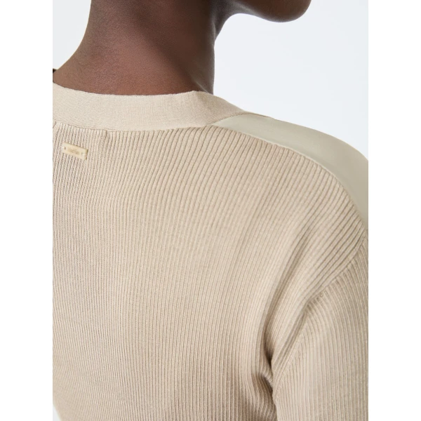 Max Mara Ninfee Cashmere and Silk Cardigan in Stone Grey | Cardigan | Coveti