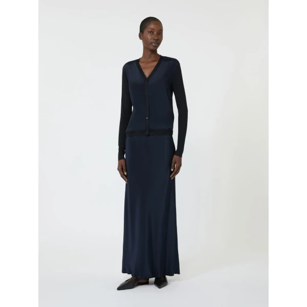Max Mara Ninfee Cashmere and Silk Cardigan in Ultramarine | Cardigan | Coveti