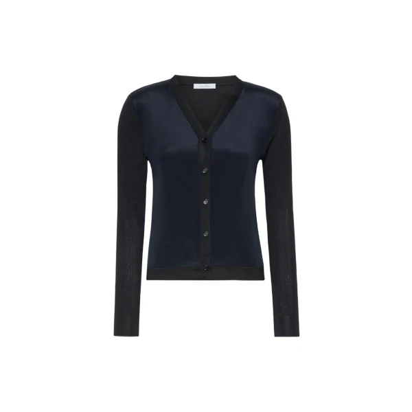 Ninfee Cashmere and Silk Cardigan in Ultramarine