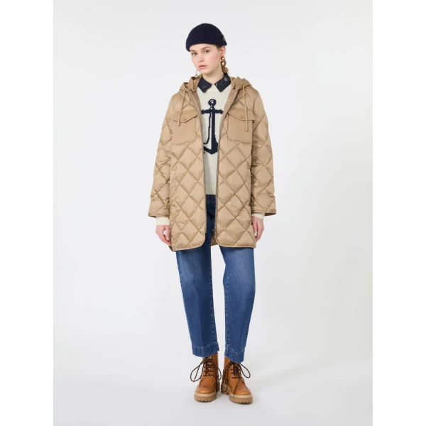 Max Mara Nitra Alpaca and Wool Intarsia Jumper in Ice Grey | Sweaters | Coveti