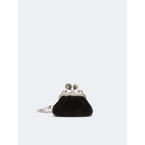 Max Mara Nocino Velvet Nano Pasticcino Bag in Black | Mini Bags | Coveti