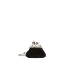 Max Mara Nocino Velvet Nano Pasticcino Bag in Black | Mini Bags | Coveti