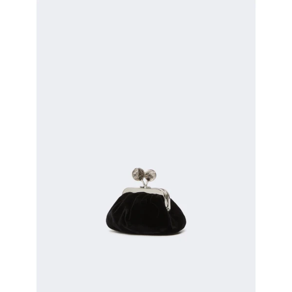 Max Mara Nocino Velvet Nano Pasticcino Bag in Black | Mini Bags | Coveti