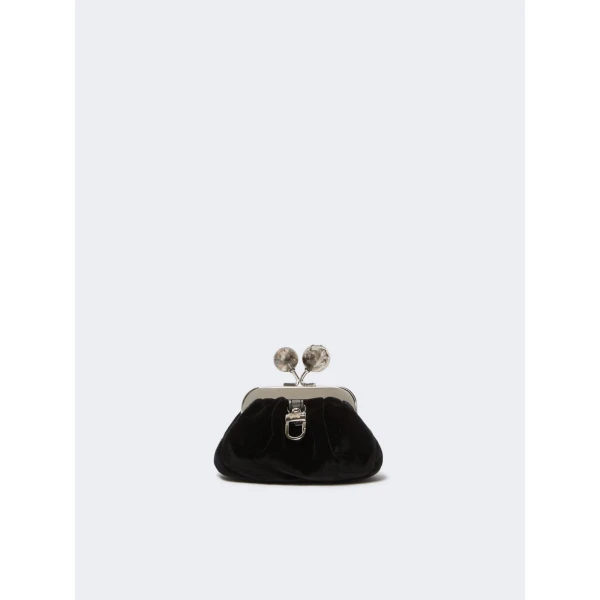 Max Mara Nocino Velvet Nano Pasticcino Bag in Black | Mini Bags | Coveti