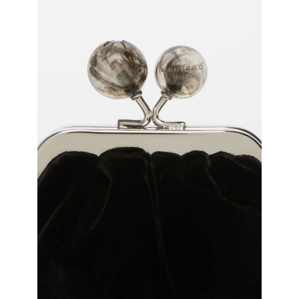 Max Mara Nocino Velvet Nano Pasticcino Bag in Black | Mini Bags | Coveti